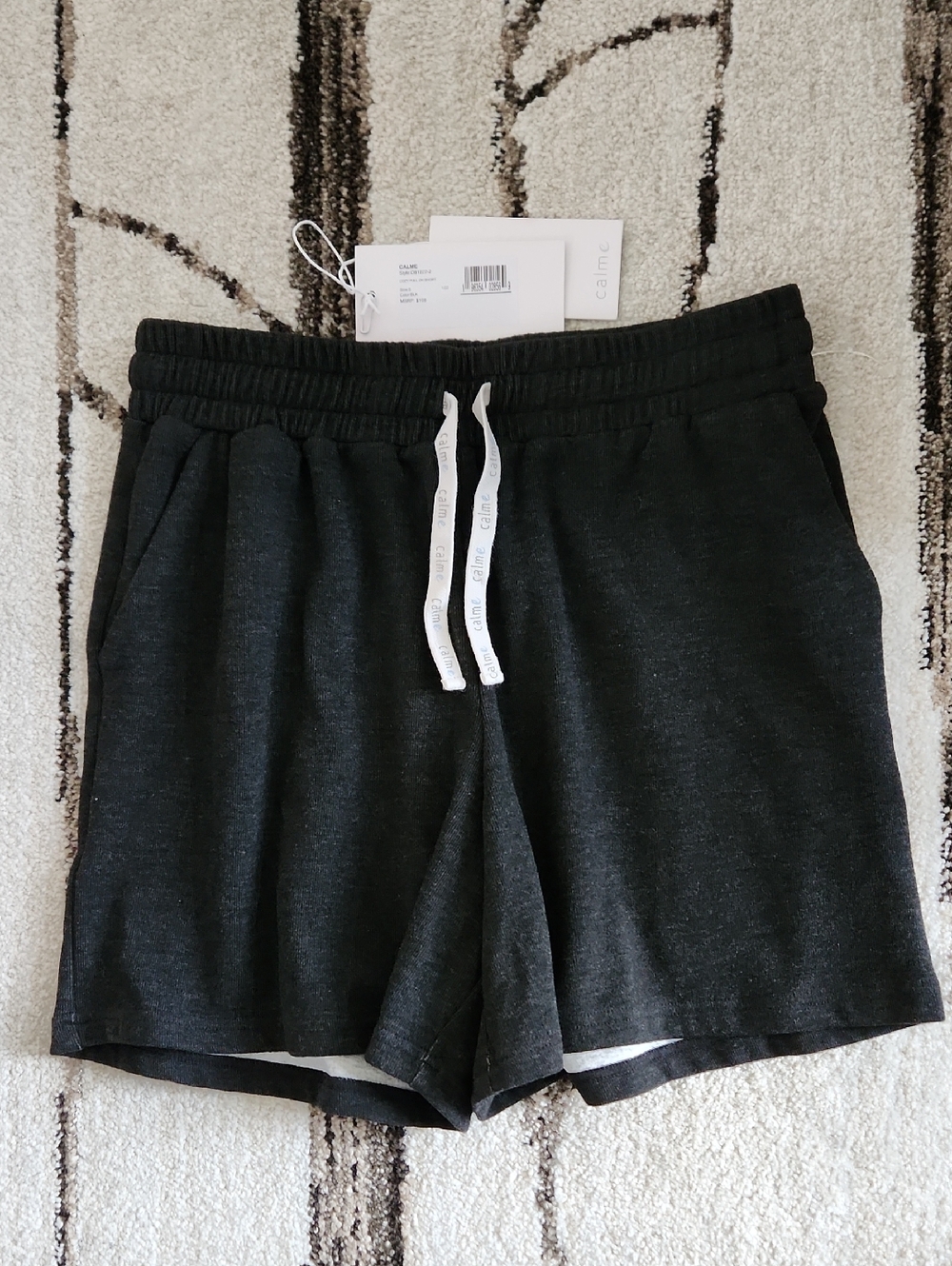 Calme by Johnny Was - Casual Knit Drawstring Cozy Pull on Shorts Womens Small